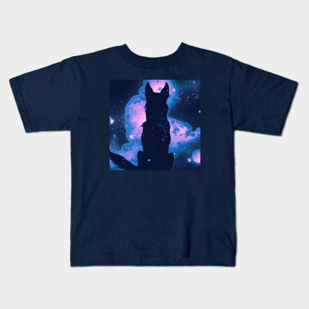 Beauceron Dog Cosmic Design Kids T-Shirt by Furrban